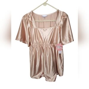 NWT Juniper Ln Pink Maternity Burgundy Pelpum Top Size XL